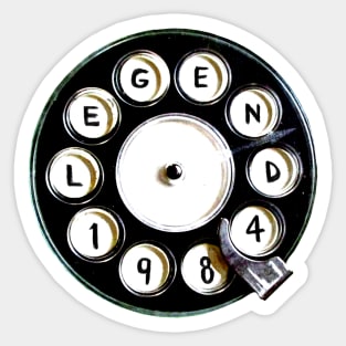 Birthday 1984, Retro Phone, 1984 Legend, Born in 1984 Sticker